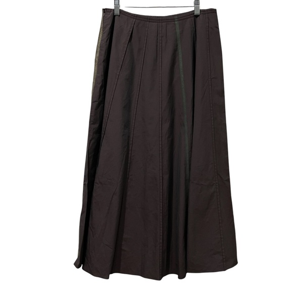 Gunex 6 Made in Italy 100% Cotton Brown Fall Maxi Midi Length Skirt B3 - Picture 3 of 7